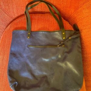 Valhalla Brooklyn Navy Leather Bag